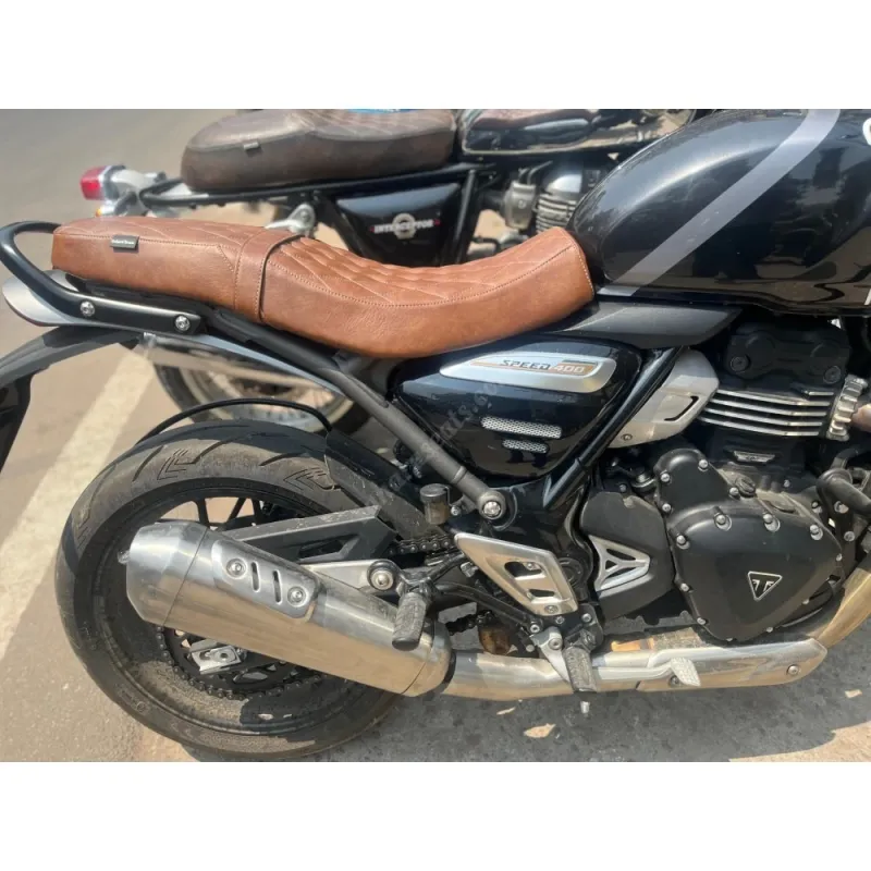 Triumph Speed 400 Low Rider Comfortable Seat Tan Brown