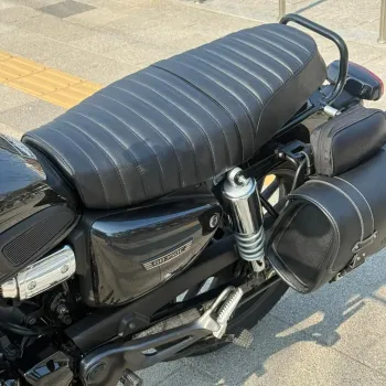 Honda CB350 Custom Brat Seat Heat Pressed Diamond Stitch