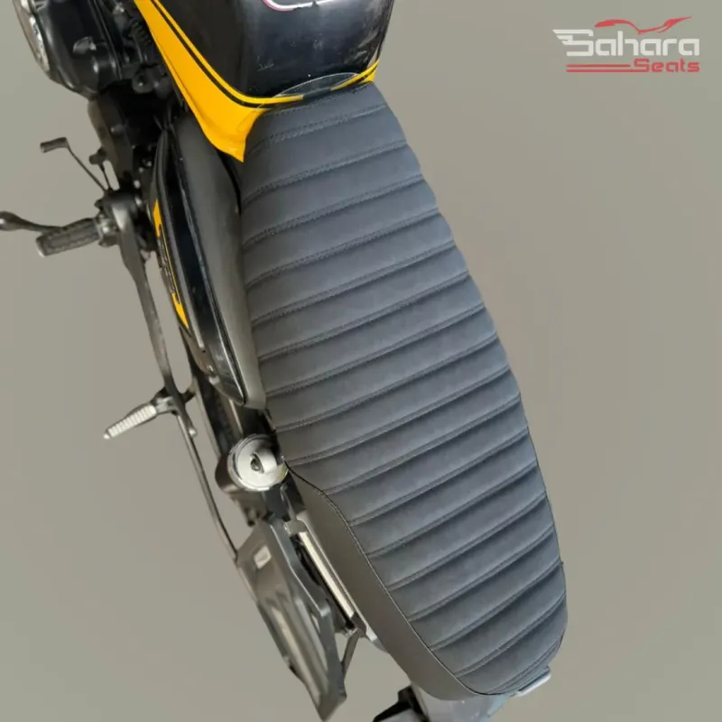 Honda CB350 RS Custom Brat Seat with Diamond Stitching