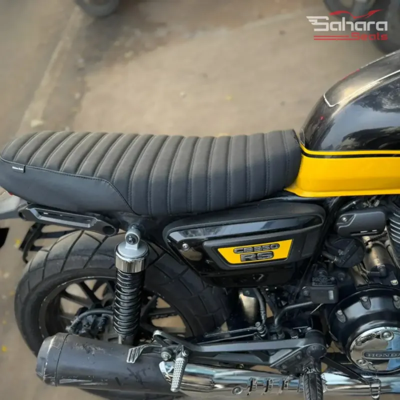 Honda CB350 RS Custom Brat Seat with Diamond Stitching