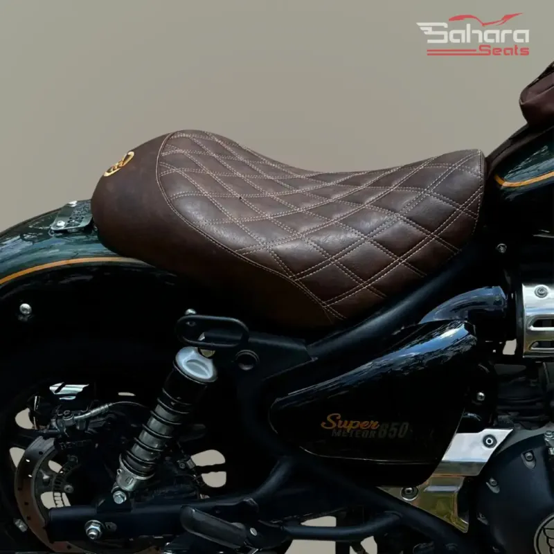 Royal Eenfield Super meteor 650 solo Rider Seat Double Diamond