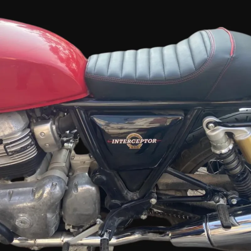 Royal Enfield Interceptor 650 Single Rider Seat Black Red