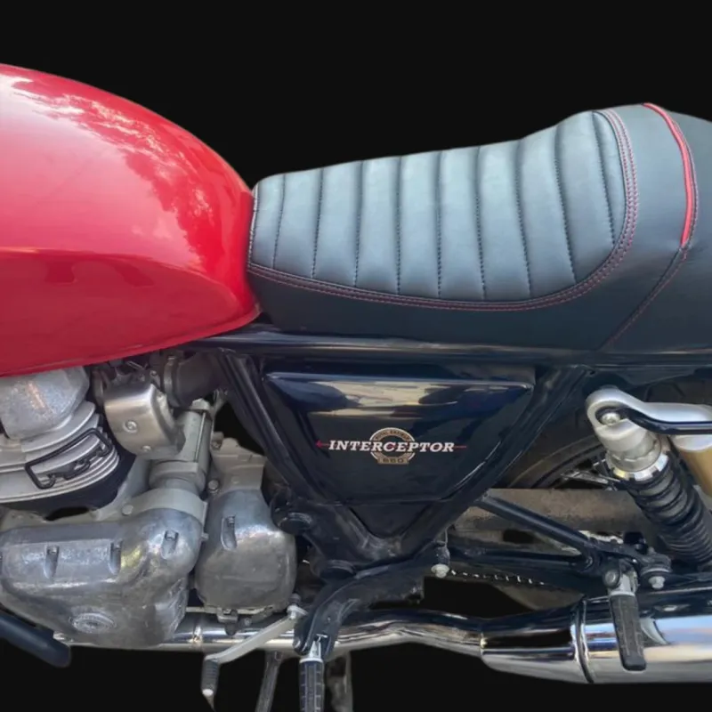 Royal Enfield Interceptor 650 Single Rider Seat Black Red
