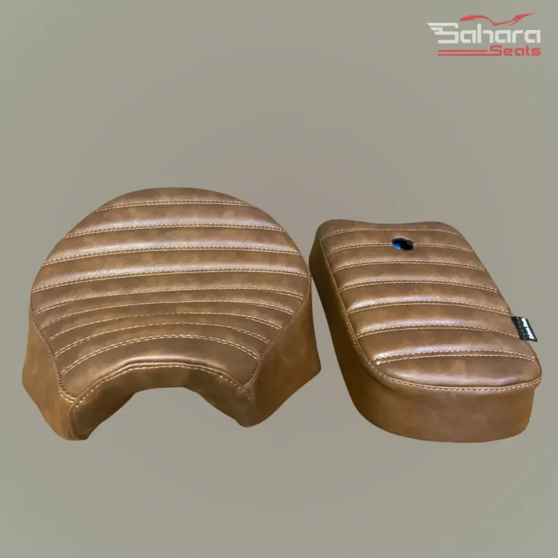 Royal Enfield Shotgun 650 Touring Ribbed Rider Saddle – Tan Brown Edition