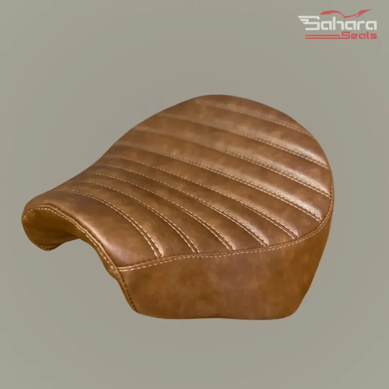Royal Enfield Shotgun 650 Touring Ribbed Rider Saddle – Tan Brown Edition