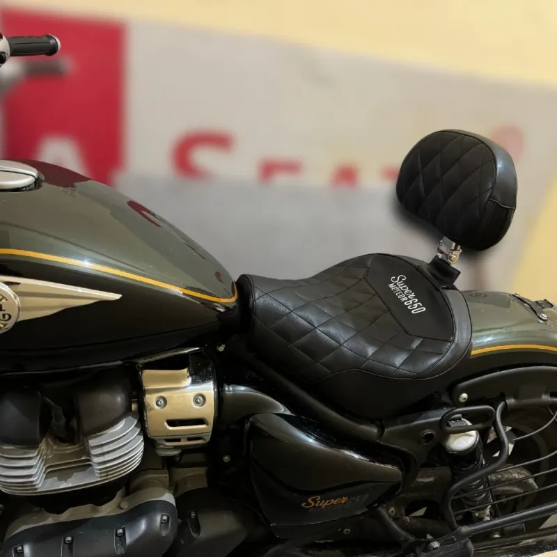 Royal Enfied Super Meteor 650 Rider Solo Seat Back Rest 2