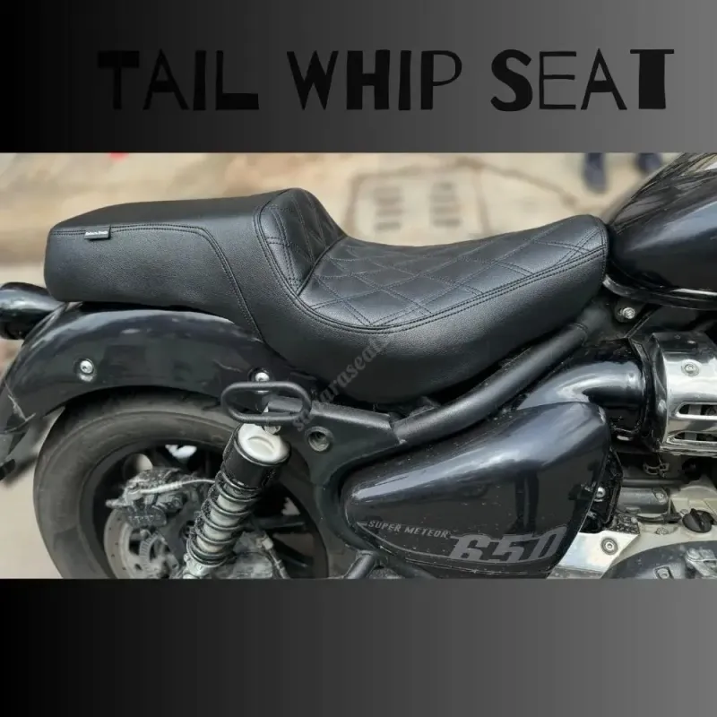 Sahara Seats Step Up Custom Seat For Super Meteor 650 Diamond Pattern