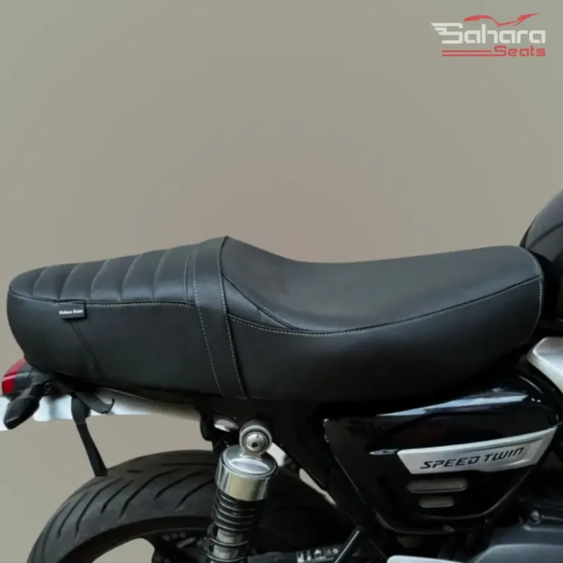 Triumph Speed Twin Quilt Bench Vegan Leather Custom Dual Seat