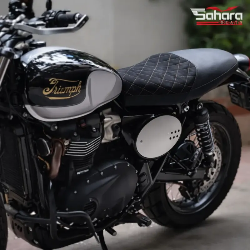 Rugged Suede Quilted Seat for Triumph Scrambler 900
