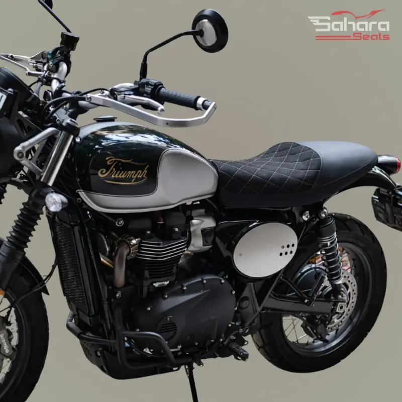 Rugged Suede Quilted Seat for Triumph Scrambler 900