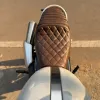 Triumph Scrambler 1200 XE, XC & X Retro Luxe Seat – Dual Tone Brown Diamond Panel Design