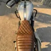 Triumph Scrambler 1200 XE, XC & X Retro Luxe Seat – Dual Tone Brown Diamond Panel Design