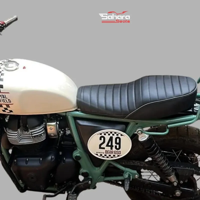 Royal Enfield Bear 650 Ribbed Seat – Premium Finish & Long Ride Comfort