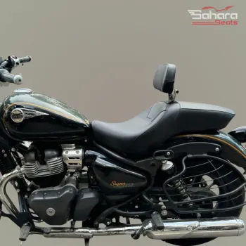 Super Meteor 650 Seat With Rider Back Rest Designed For Comfort Built For Adventure