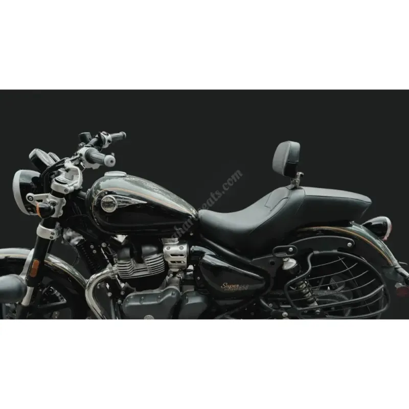 Super Meteor 650 Seat With Rider Back Rest Designed For Comfort Built For Adventure