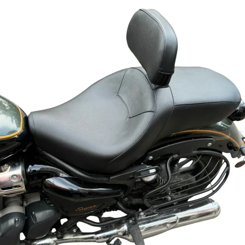 Super Meteor 650 Seat With Rider Back Rest Designed For Comfort Built For Adventure