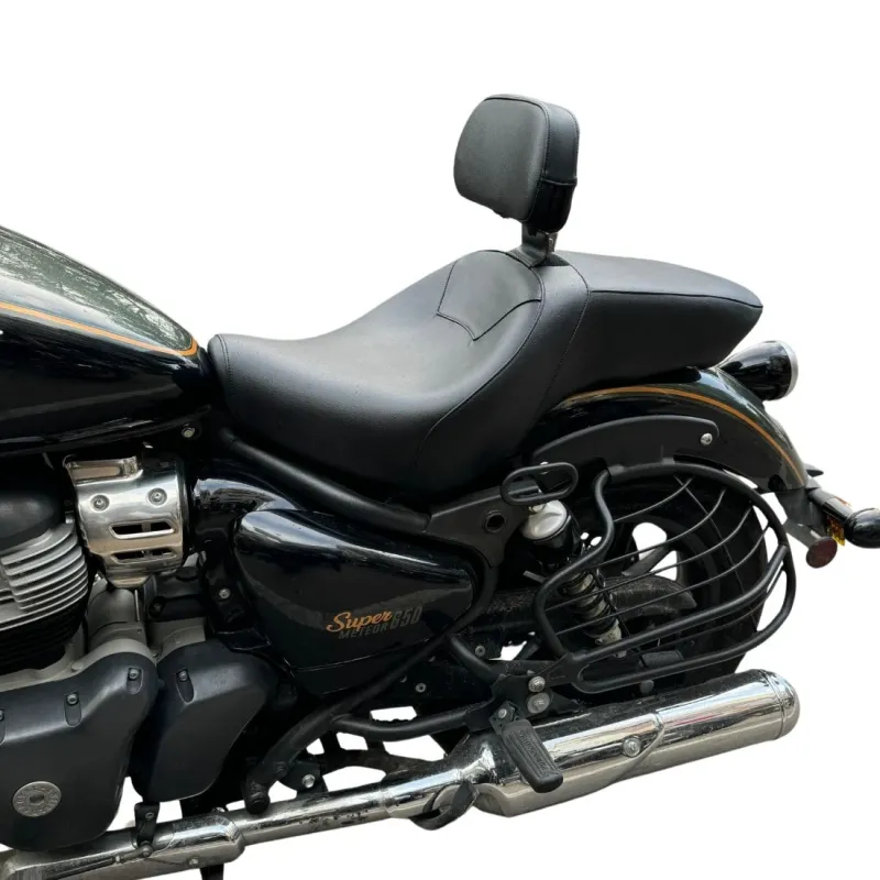 Super Meteor 650 Seat With Rider Back Rest Designed For Comfort Built For Adventure