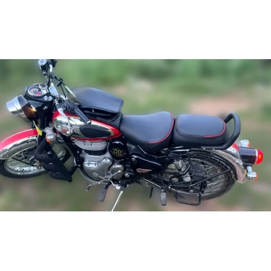 All New Classic 350/ Be Reborn Classic/Chrome Cushion Seat Cover (Red Piping )